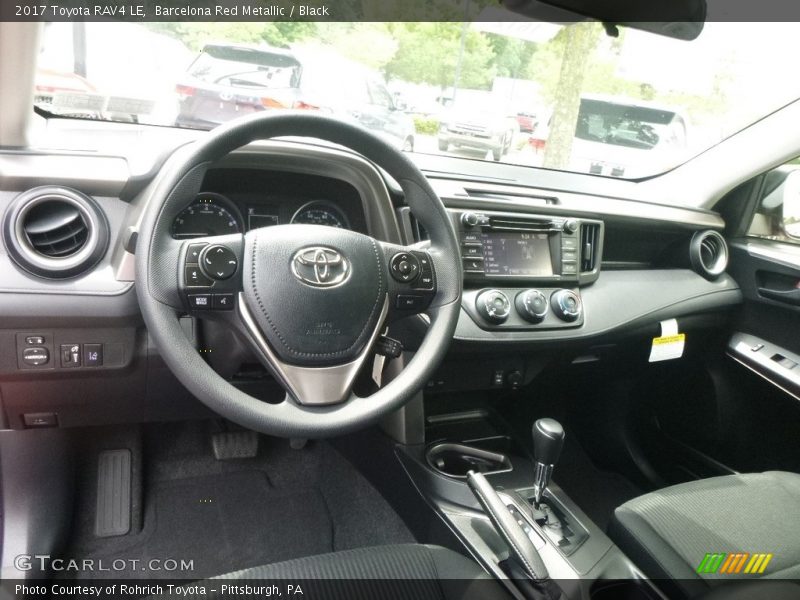 Barcelona Red Metallic / Black 2017 Toyota RAV4 LE