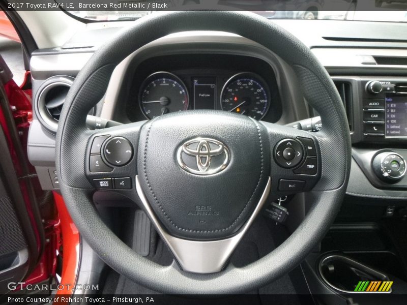 Barcelona Red Metallic / Black 2017 Toyota RAV4 LE