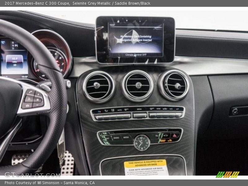 Selenite Grey Metallic / Saddle Brown/Black 2017 Mercedes-Benz C 300 Coupe