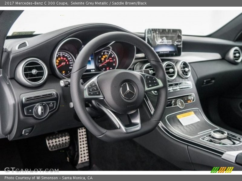 Selenite Grey Metallic / Saddle Brown/Black 2017 Mercedes-Benz C 300 Coupe