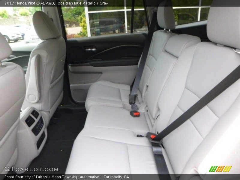 Obsidian Blue Metallic / Gray 2017 Honda Pilot EX-L AWD