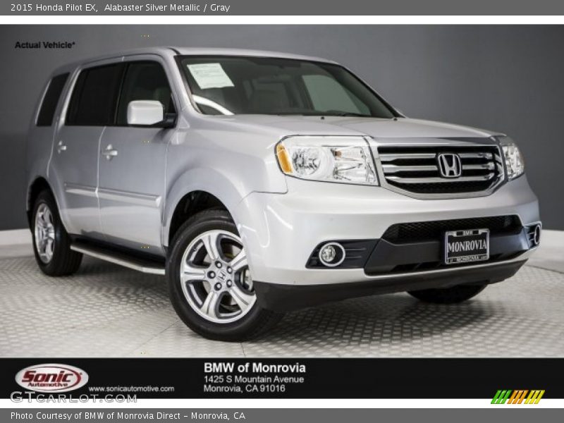 Alabaster Silver Metallic / Gray 2015 Honda Pilot EX