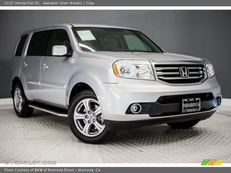Alabaster Silver Metallic / Gray 2015 Honda Pilot EX