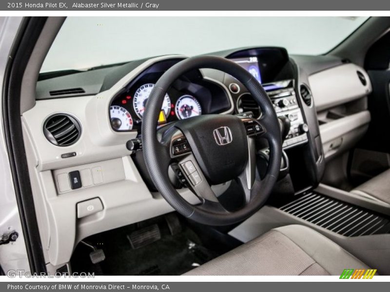 Alabaster Silver Metallic / Gray 2015 Honda Pilot EX