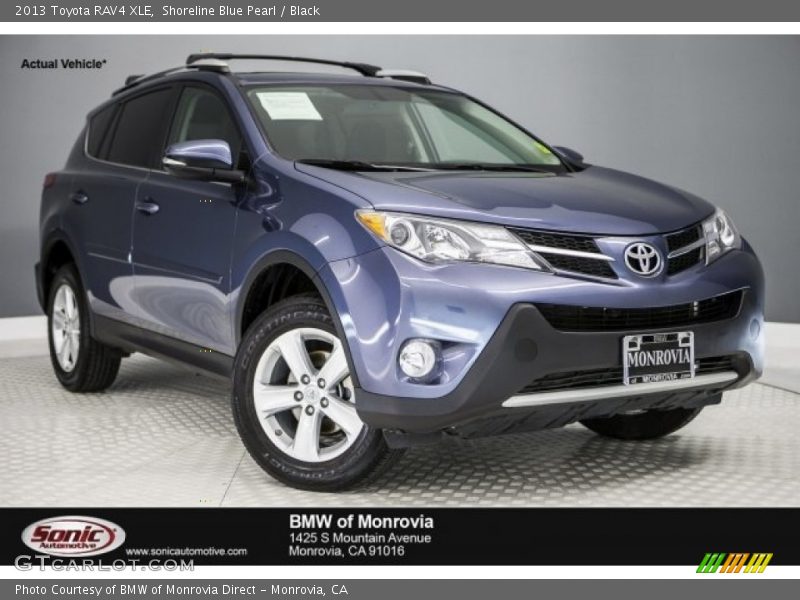 Shoreline Blue Pearl / Black 2013 Toyota RAV4 XLE