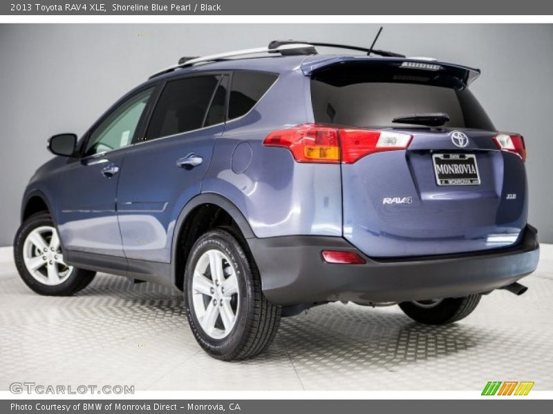 Shoreline Blue Pearl / Black 2013 Toyota RAV4 XLE