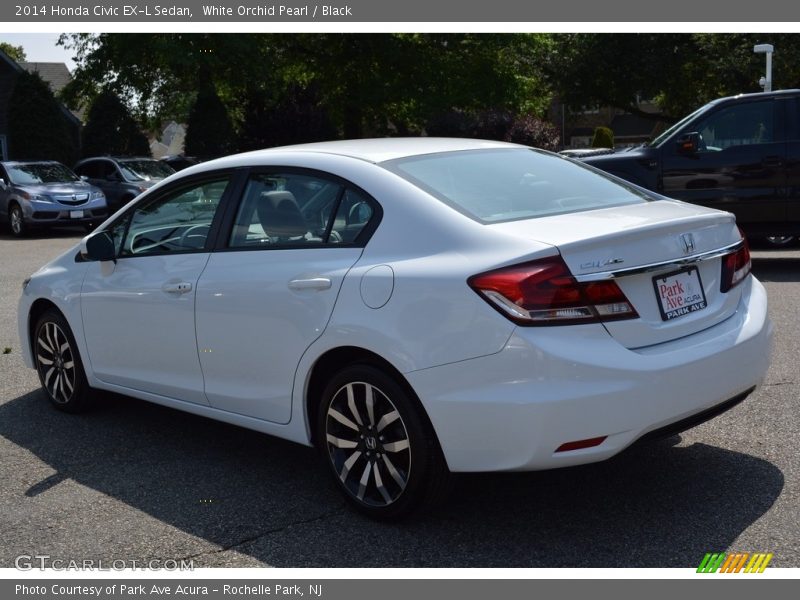 White Orchid Pearl / Black 2014 Honda Civic EX-L Sedan