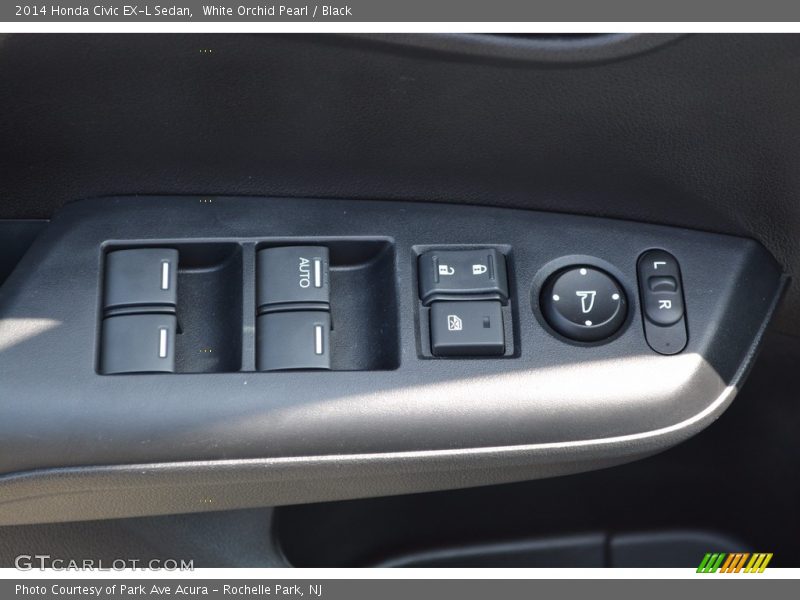 White Orchid Pearl / Black 2014 Honda Civic EX-L Sedan