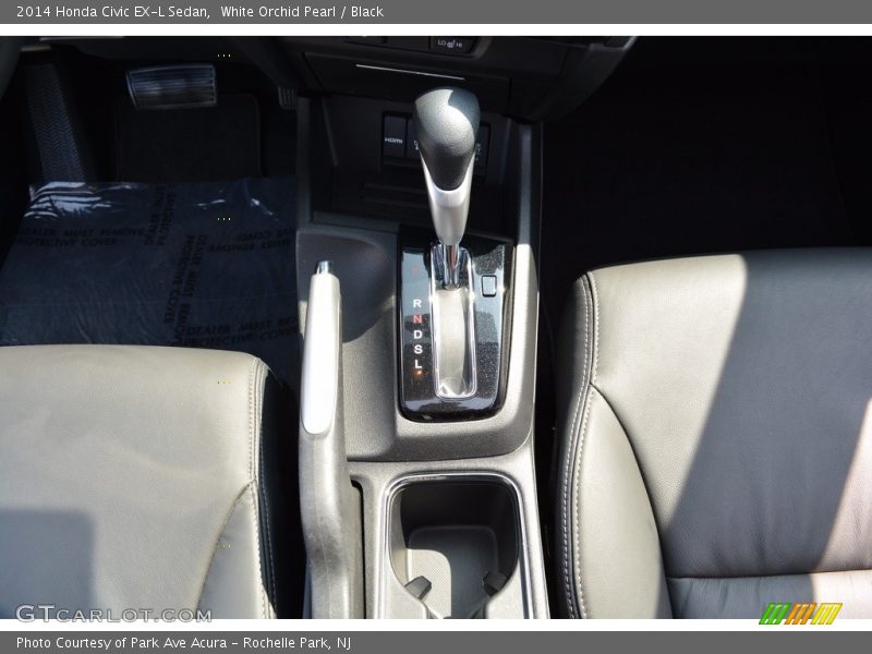 White Orchid Pearl / Black 2014 Honda Civic EX-L Sedan