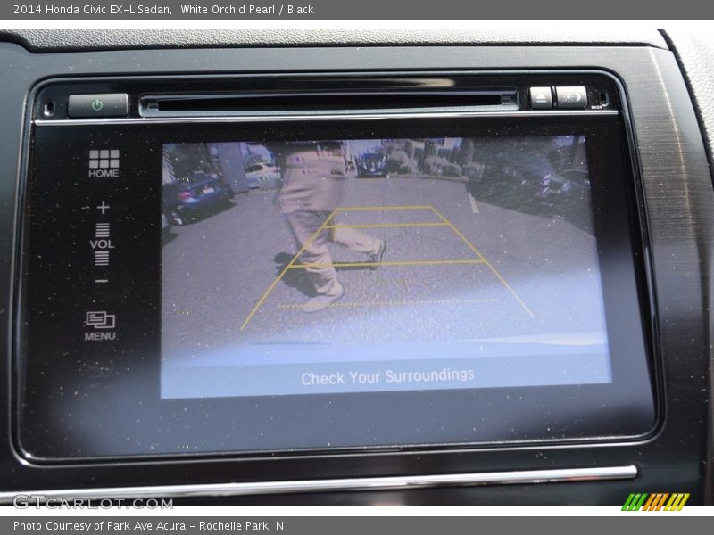 White Orchid Pearl / Black 2014 Honda Civic EX-L Sedan