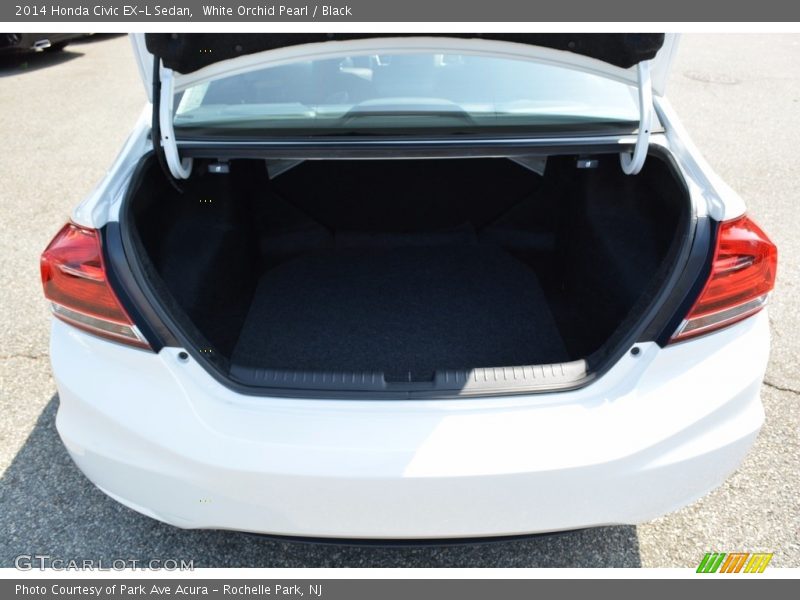 White Orchid Pearl / Black 2014 Honda Civic EX-L Sedan