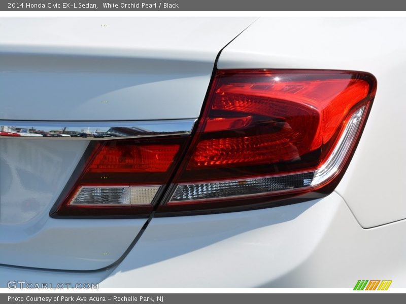 White Orchid Pearl / Black 2014 Honda Civic EX-L Sedan