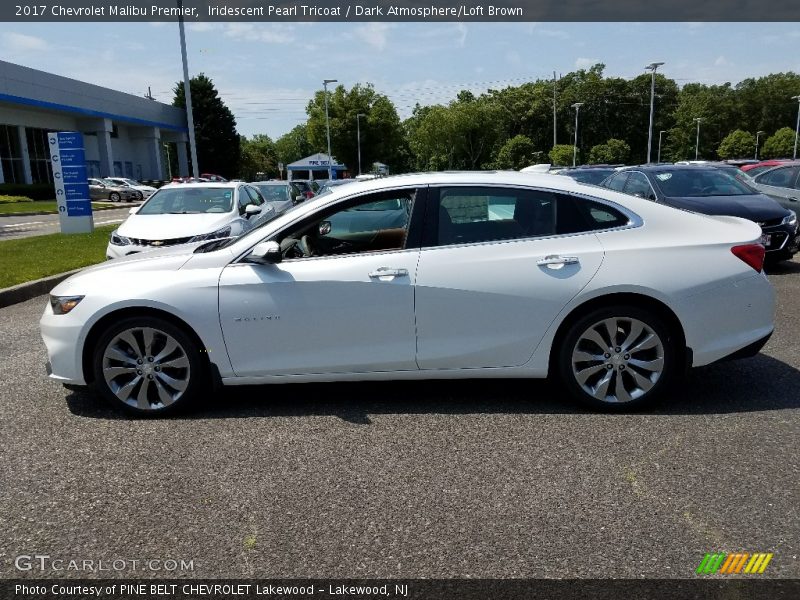 Iridescent Pearl Tricoat / Dark Atmosphere/Loft Brown 2017 Chevrolet Malibu Premier