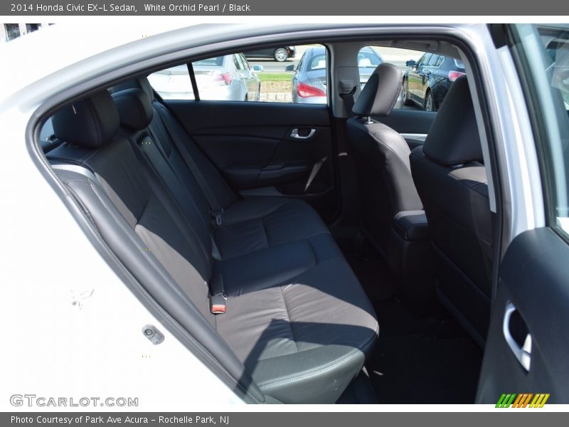 White Orchid Pearl / Black 2014 Honda Civic EX-L Sedan