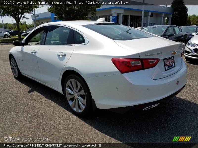 Iridescent Pearl Tricoat / Dark Atmosphere/Loft Brown 2017 Chevrolet Malibu Premier