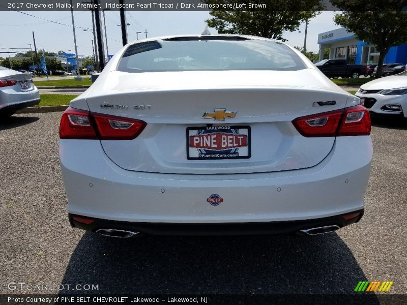Iridescent Pearl Tricoat / Dark Atmosphere/Loft Brown 2017 Chevrolet Malibu Premier