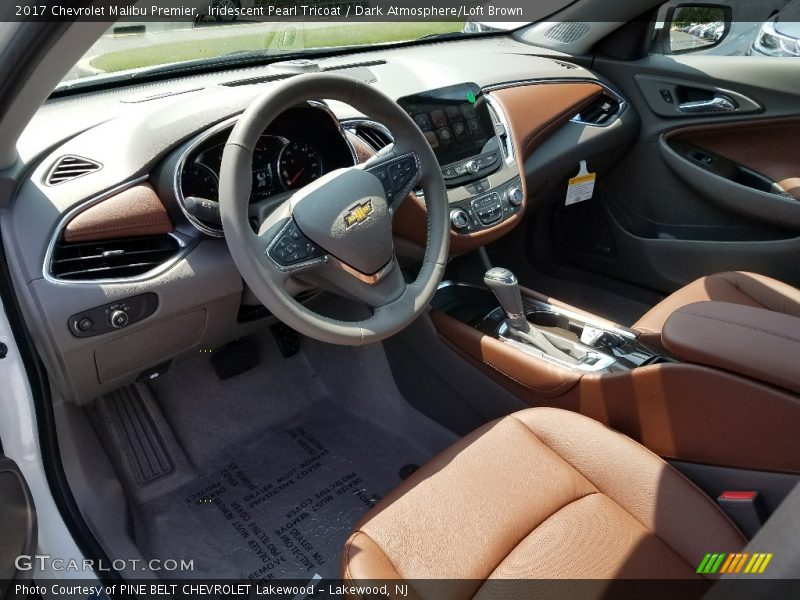 Iridescent Pearl Tricoat / Dark Atmosphere/Loft Brown 2017 Chevrolet Malibu Premier