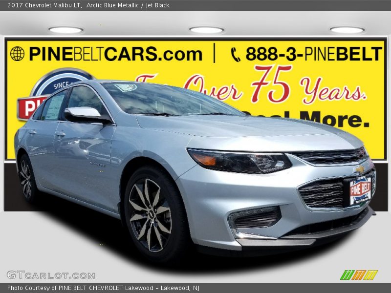Arctic Blue Metallic / Jet Black 2017 Chevrolet Malibu LT