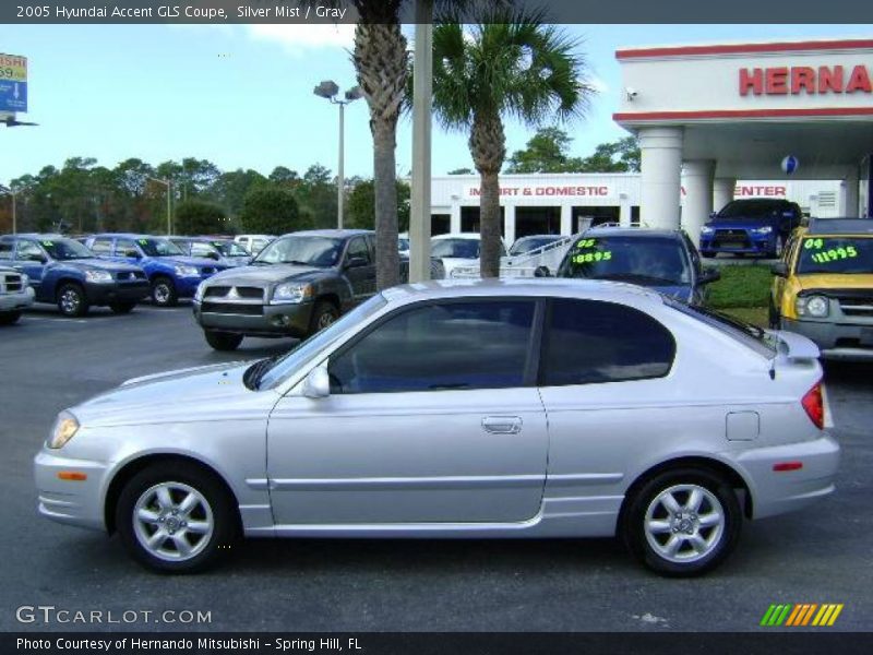 Silver Mist / Gray 2005 Hyundai Accent GLS Coupe