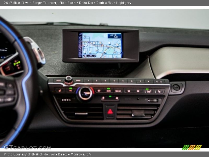 Fluid Black / Deka Dark Cloth w/Blue Highlights 2017 BMW i3 with Range Extender