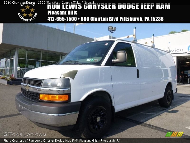 Summit White / Neutral 2010 Chevrolet Express 1500 Work Van