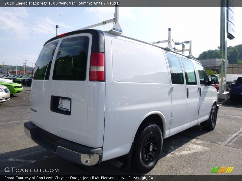 Summit White / Neutral 2010 Chevrolet Express 1500 Work Van