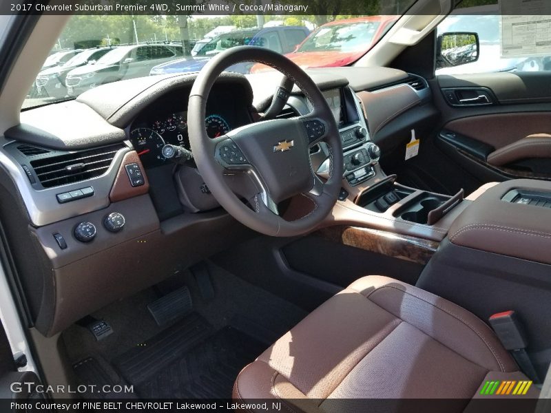 Summit White / Cocoa/Mahogany 2017 Chevrolet Suburban Premier 4WD