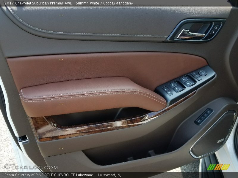 Summit White / Cocoa/Mahogany 2017 Chevrolet Suburban Premier 4WD