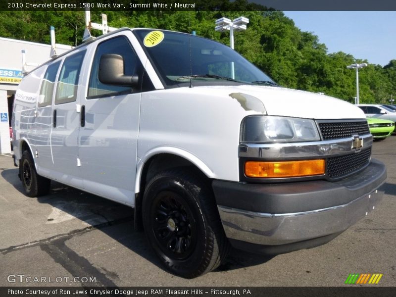 Summit White / Neutral 2010 Chevrolet Express 1500 Work Van