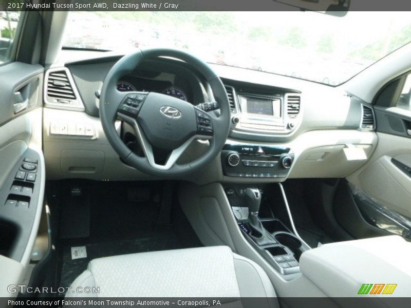 Dazzling White / Gray 2017 Hyundai Tucson Sport AWD