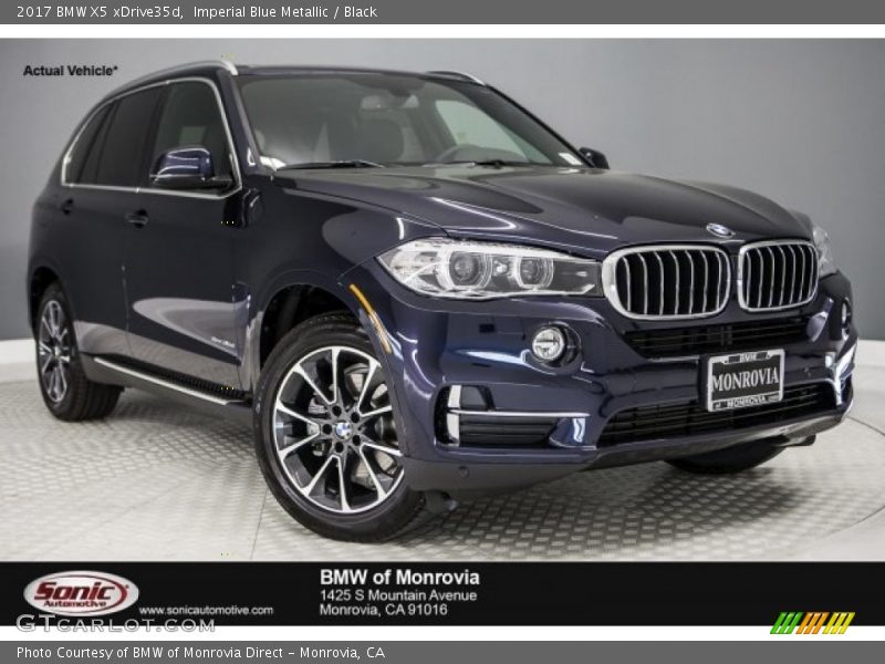 Imperial Blue Metallic / Black 2017 BMW X5 xDrive35d