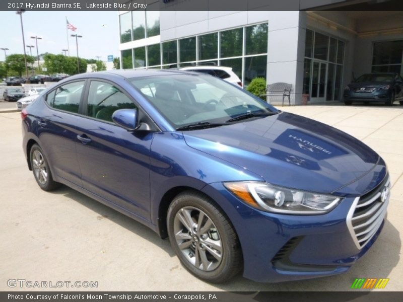 Lakeside Blue / Gray 2017 Hyundai Elantra SE