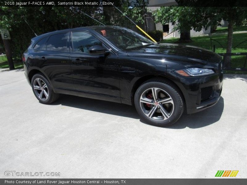 Santorini Black Metallic / Ebony 2018 Jaguar F-PACE S AWD