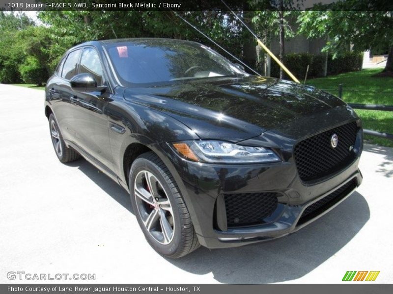 Santorini Black Metallic / Ebony 2018 Jaguar F-PACE S AWD