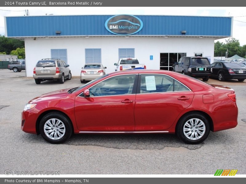 Barcelona Red Metallic / Ivory 2014 Toyota Camry LE