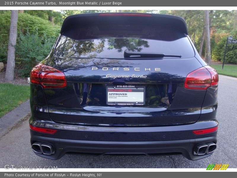 Moonlight Blue Metallic / Luxor Beige 2015 Porsche Cayenne Turbo