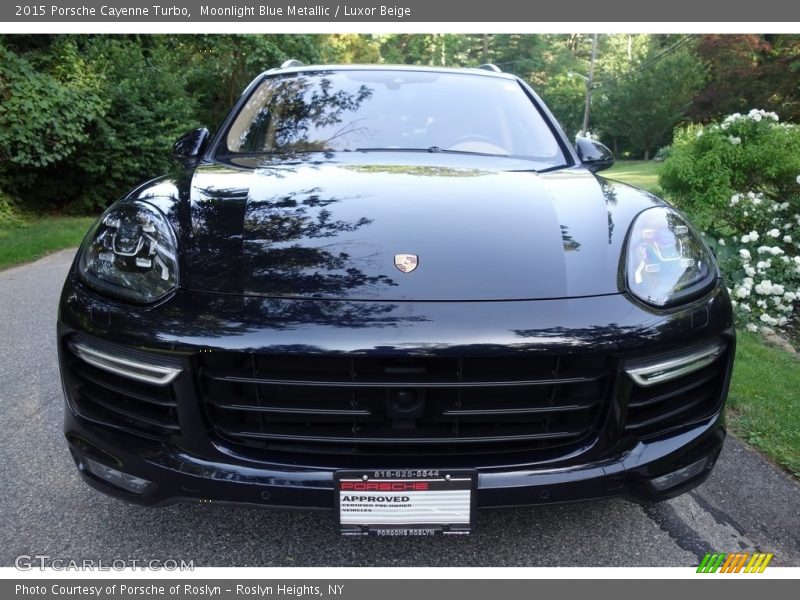 Moonlight Blue Metallic / Luxor Beige 2015 Porsche Cayenne Turbo