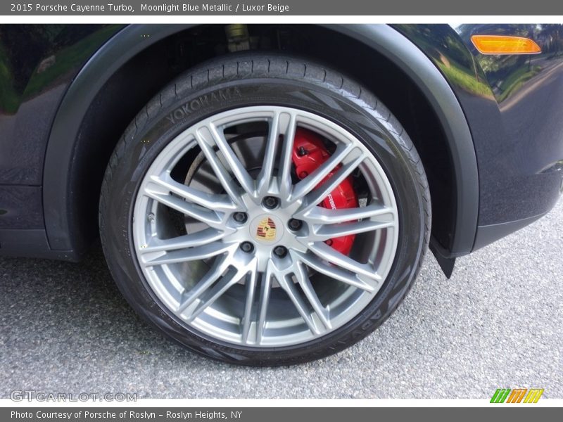 Moonlight Blue Metallic / Luxor Beige 2015 Porsche Cayenne Turbo