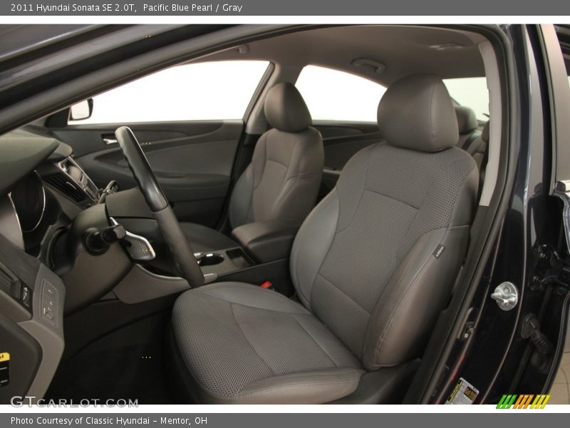 Pacific Blue Pearl / Gray 2011 Hyundai Sonata SE 2.0T