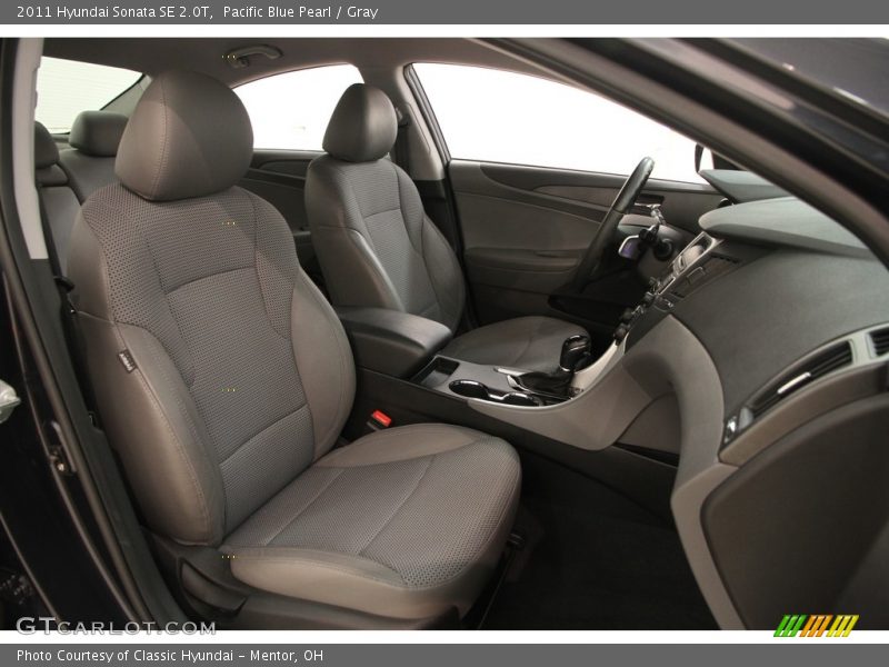 Pacific Blue Pearl / Gray 2011 Hyundai Sonata SE 2.0T