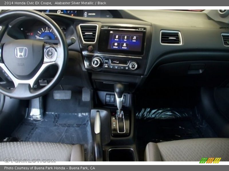 Alabaster Silver Metallic / Black 2014 Honda Civic EX Coupe