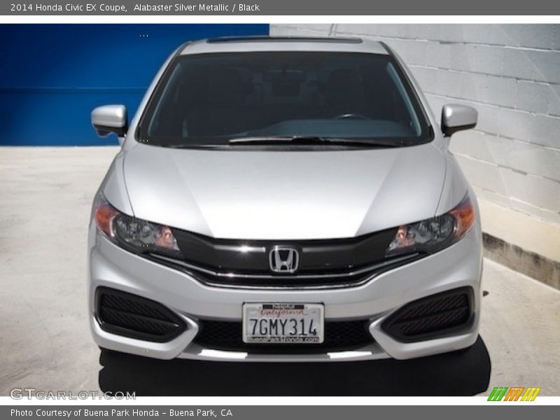 Alabaster Silver Metallic / Black 2014 Honda Civic EX Coupe