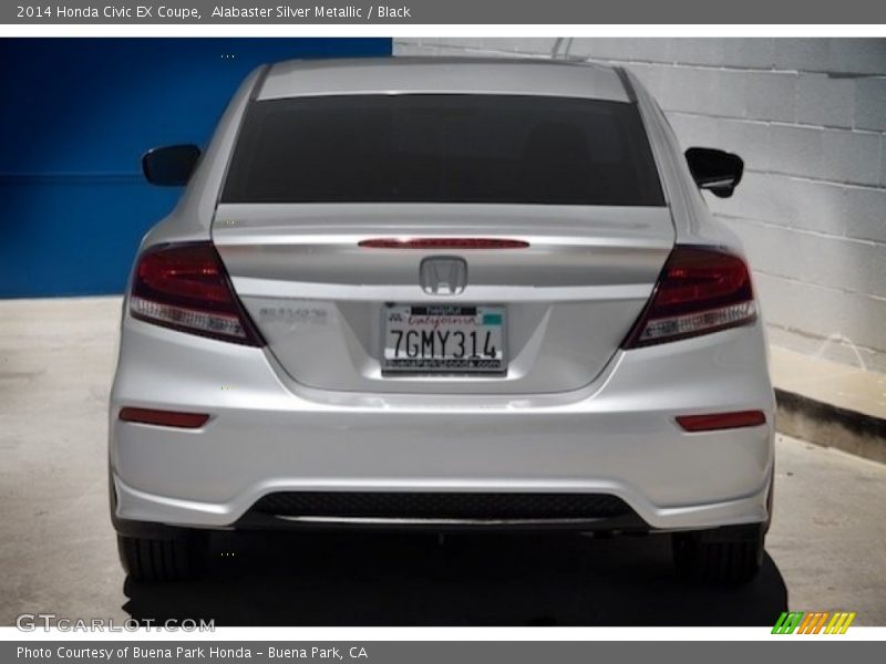 Alabaster Silver Metallic / Black 2014 Honda Civic EX Coupe