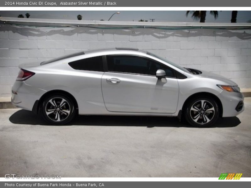 Alabaster Silver Metallic / Black 2014 Honda Civic EX Coupe