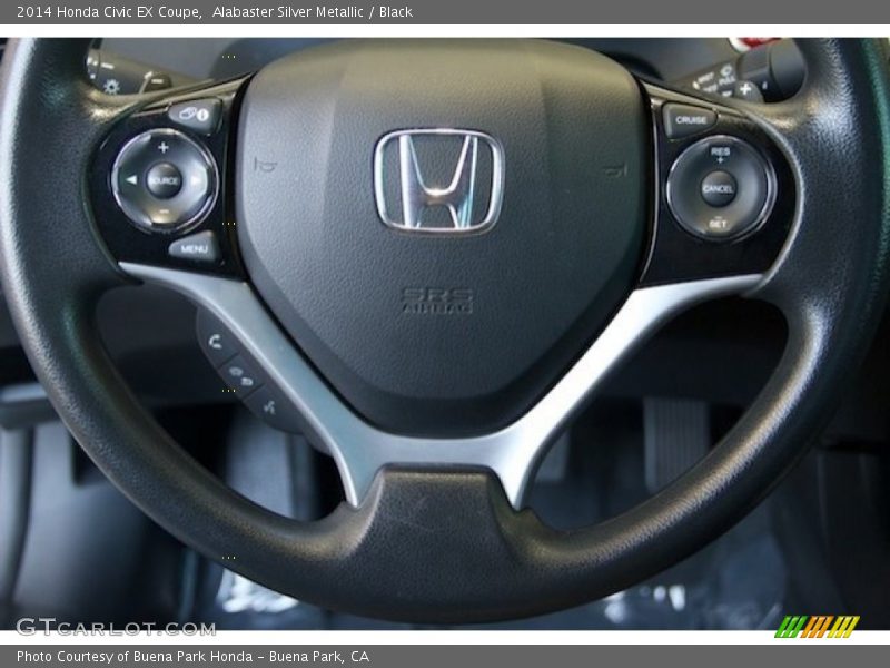 Alabaster Silver Metallic / Black 2014 Honda Civic EX Coupe