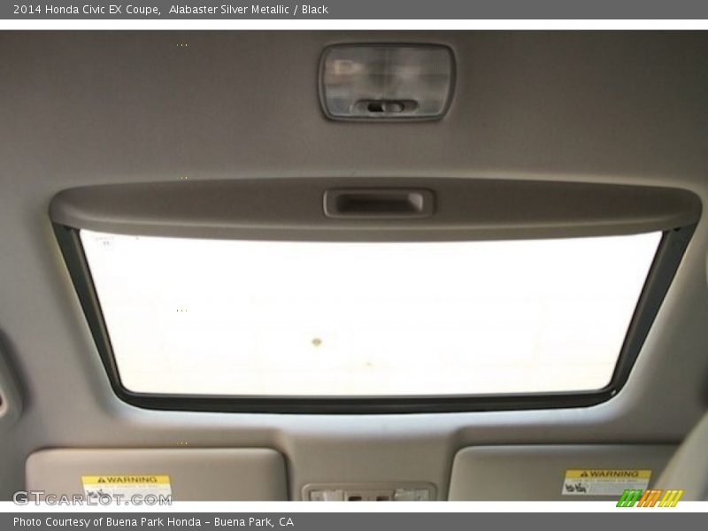 Alabaster Silver Metallic / Black 2014 Honda Civic EX Coupe