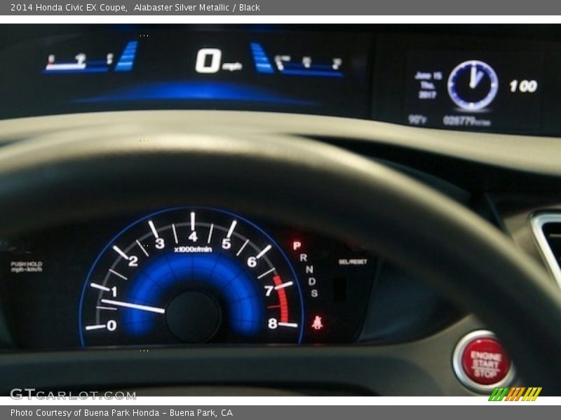 Alabaster Silver Metallic / Black 2014 Honda Civic EX Coupe