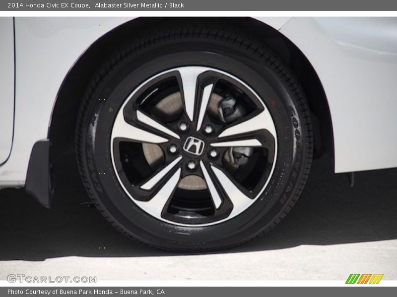 Alabaster Silver Metallic / Black 2014 Honda Civic EX Coupe