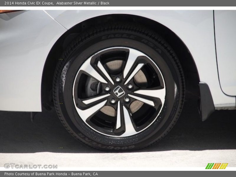 Alabaster Silver Metallic / Black 2014 Honda Civic EX Coupe