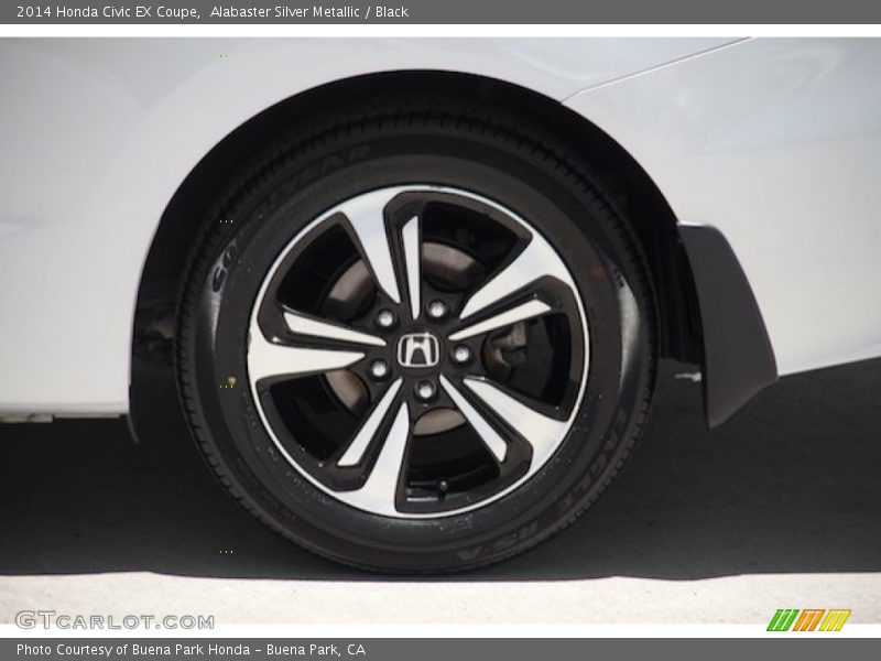 Alabaster Silver Metallic / Black 2014 Honda Civic EX Coupe